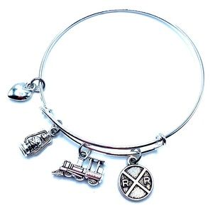 Railroad Train Bracelet May Be Personalized